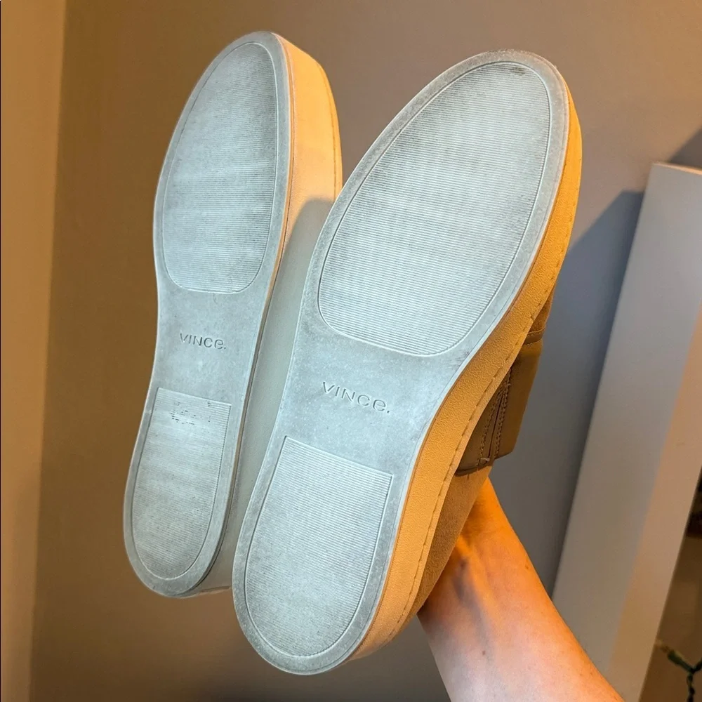 Vince Women's Gray Ward Leather Slip-On Suede Leather Sneaker/Loafer Cushioned